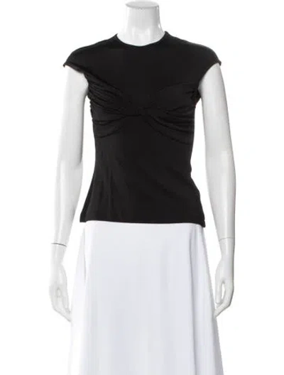 Pre-owned Tove Crew Neck Short Sleeve Top In Black