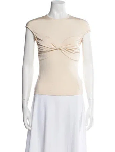 Pre-owned Tove Crew Neck Short Sleeve Top In Neutral