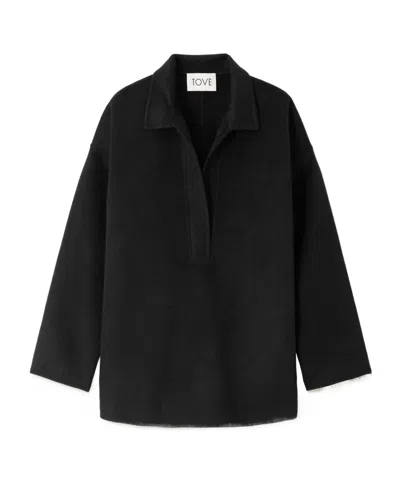 Tove Deryn Wool-blend Polo Shirt In Blue