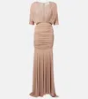 Tove Devi Ruched Jersey Maxi Dress
