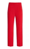 Tove Drew Crepe Cropped Trousers In Red
