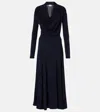 Tove Eadan Draped Jersey Midi Dress In Black