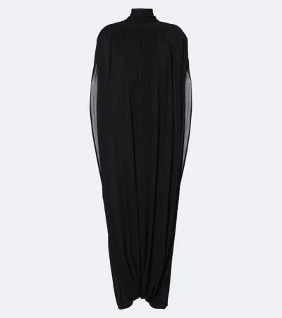 Tove Eila Draped Jersey Maxi Dress In Black