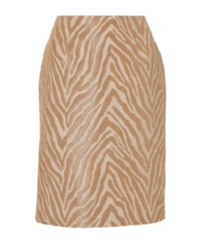 Tove Elia Cotton-blend Jacquard Pencil Skirt In Brown