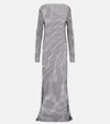 Tove Embellished Mesh Maxi Dress