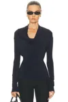 Tove Fina Draped Jersey Top In Black