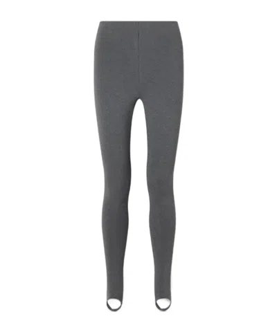 Tove Footed Stretch Knit Leggings In Gray