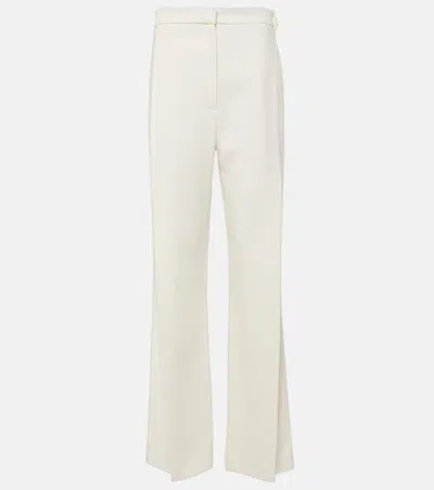 Tove Gabrielle Crêpe Wide-leg Pants In White