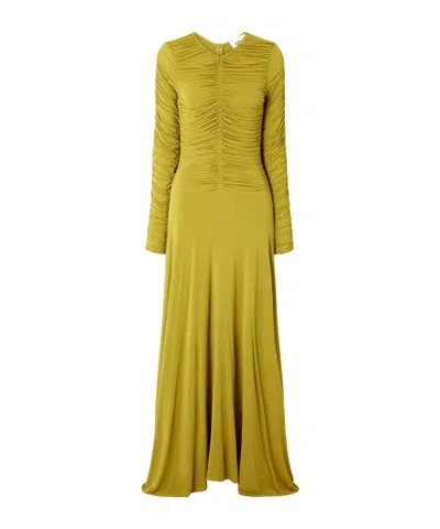 Tove Gathered Detail Dress In Yellow