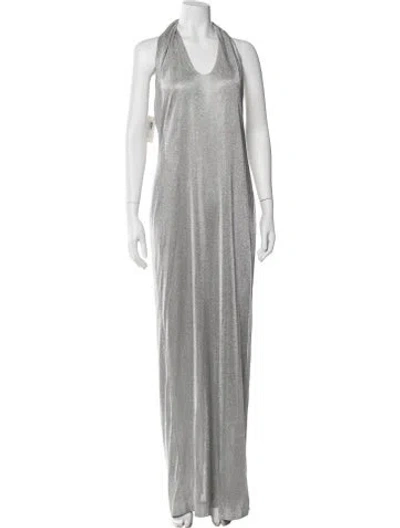 Pre-owned Tove Halterneck Long Dress W/ Tags In Gray