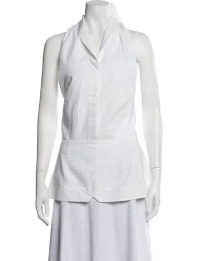 Pre-owned Tove Halterneck Sleeveless Top In White