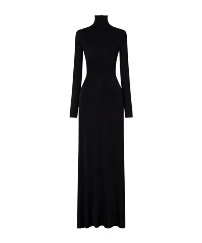 Tove High-neck Maxi Dress In Black