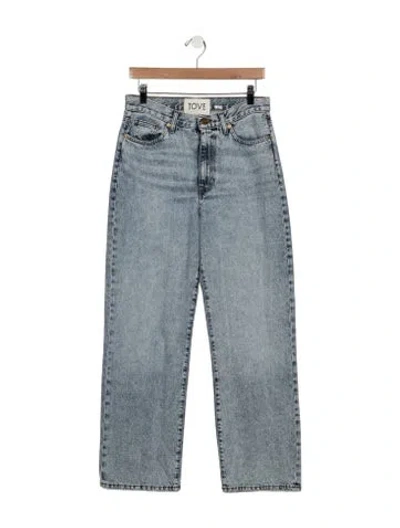 Pre-owned Tove High-rise Straight Leg Jeans In Blue