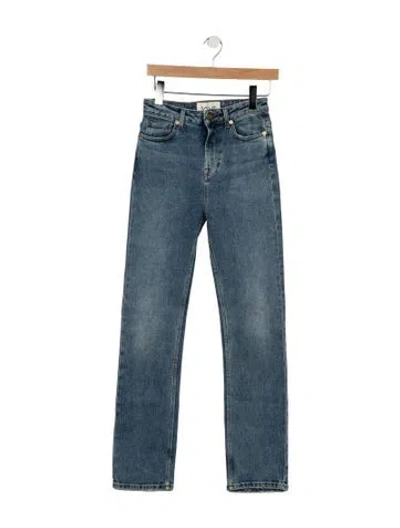 Pre-owned Tove High-rise Straight Leg Jeans In Blue