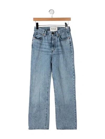 Pre-owned Tove High-rise Straight Leg Jeans In Blue