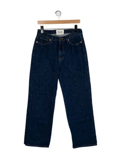 Pre-owned Tove High-rise Wide Leg Jeans In Blue