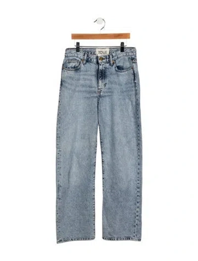 Pre-owned Tove High-rise Wide Leg Jeans In Blue
