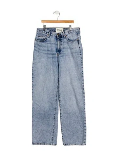Pre-owned Tove High-rise Wide Leg Jeans In Blue