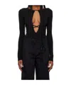 Tove Hollow Bodysuit In Black