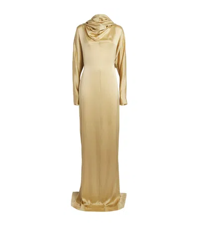 Tove Imre Scarf-neck Dress In Gold