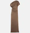 Tove Inez Draped Gown In Brown