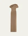 Tove Inez Off-the-shoulder Dress In Natural Brown