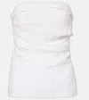 Shop Tove Izel Draped Linen Top In White