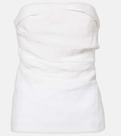 TOVE IZEL DRAPED LINEN TOP