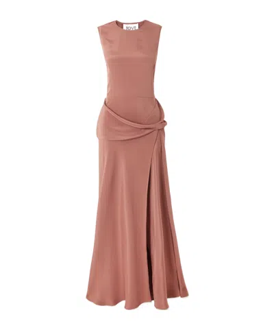 Tove Jadi Cutout Draped Satin Maxi Dress In Pink