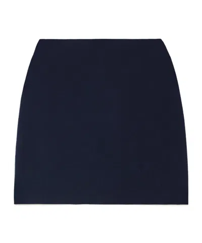 Tove Jeanette Wool-twill Mini Skirt In Blue