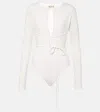 Tove Jennifer Cutout Crêpe Jersey Bodysuit In White