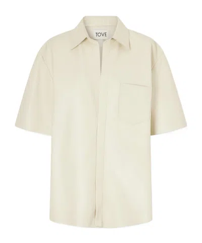 Tove Jiayun Leather Shirt In Neutral