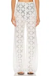 Tove Kaia Paneled Gauze And Voile Straight-leg Pants In White