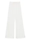 Tove Kaia Paneled Gauze And Voile Straight-leg Pants In White