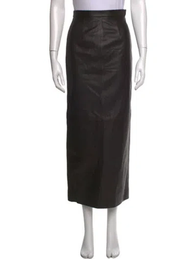 Pre-owned Tove Leather Long Skirt W/ Tags In Black