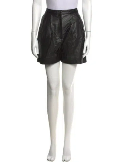 Pre-owned Tove Leather Mini Shorts W/ Tags In Black