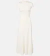Tove Lenore Knitted Wool And Silk Midi Dress In White