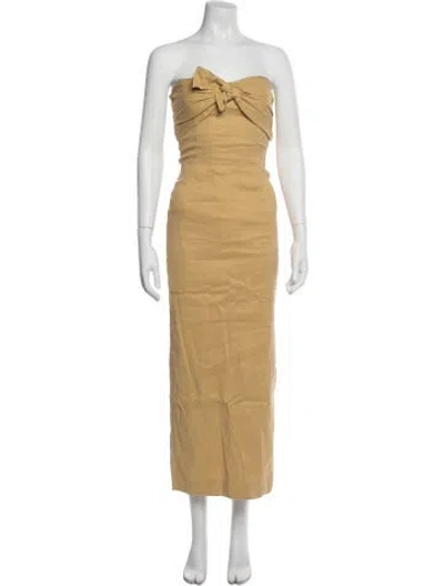 Pre-owned Tove Linen Long Dress In Neutral