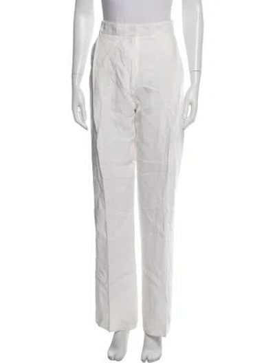 Pre-owned Tove Linen Straight Leg Pants In White