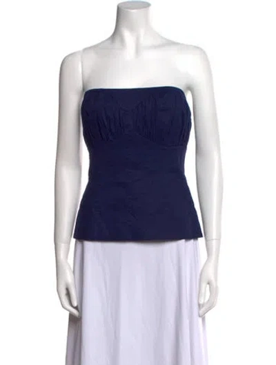 Pre-owned Tove Linen Strapless Tank Top In Black