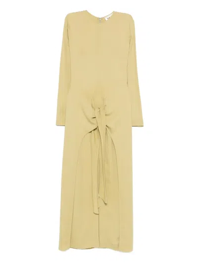 Tove Long-sleeve Maxi Dress In Yellow