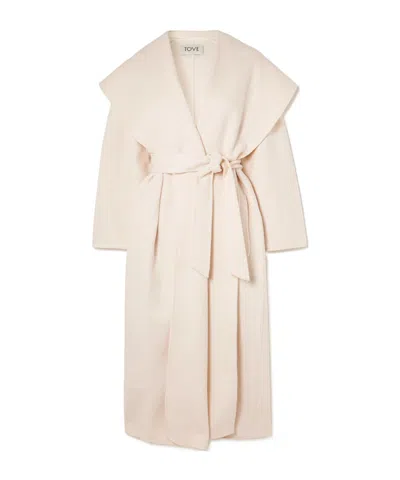 Tove Long-sleeved Coat In Neutral