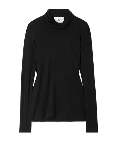 Tove Lisette Jersey Top In Black