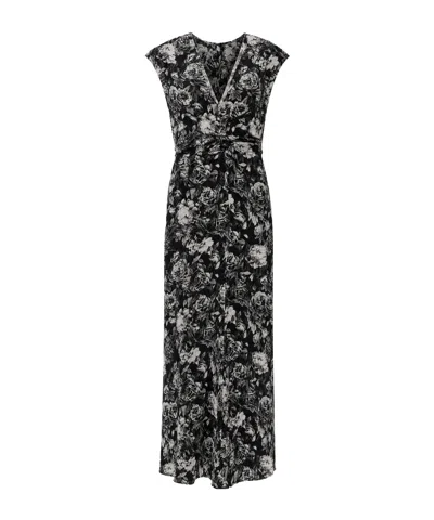Tove Luana Dress Rose Print In Black