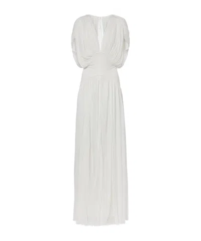 Tove Lyla Gathered Jersey Gown In White