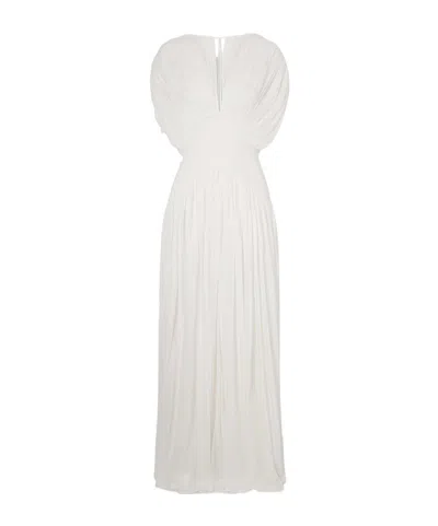 Tove Lyla Gathered Jersey Gown In White
