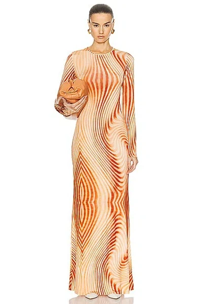 Tove Malloree Printed Jersey Maxi Dress In Orange