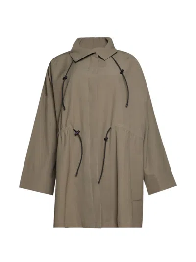 Tove Manet Drawstring Coat In Gray