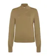 Tove Merino Wool-silk Detta Sweater In Green