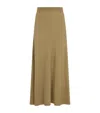 Tove Merino Wool-silk Thora Maxi Skirt In Brown